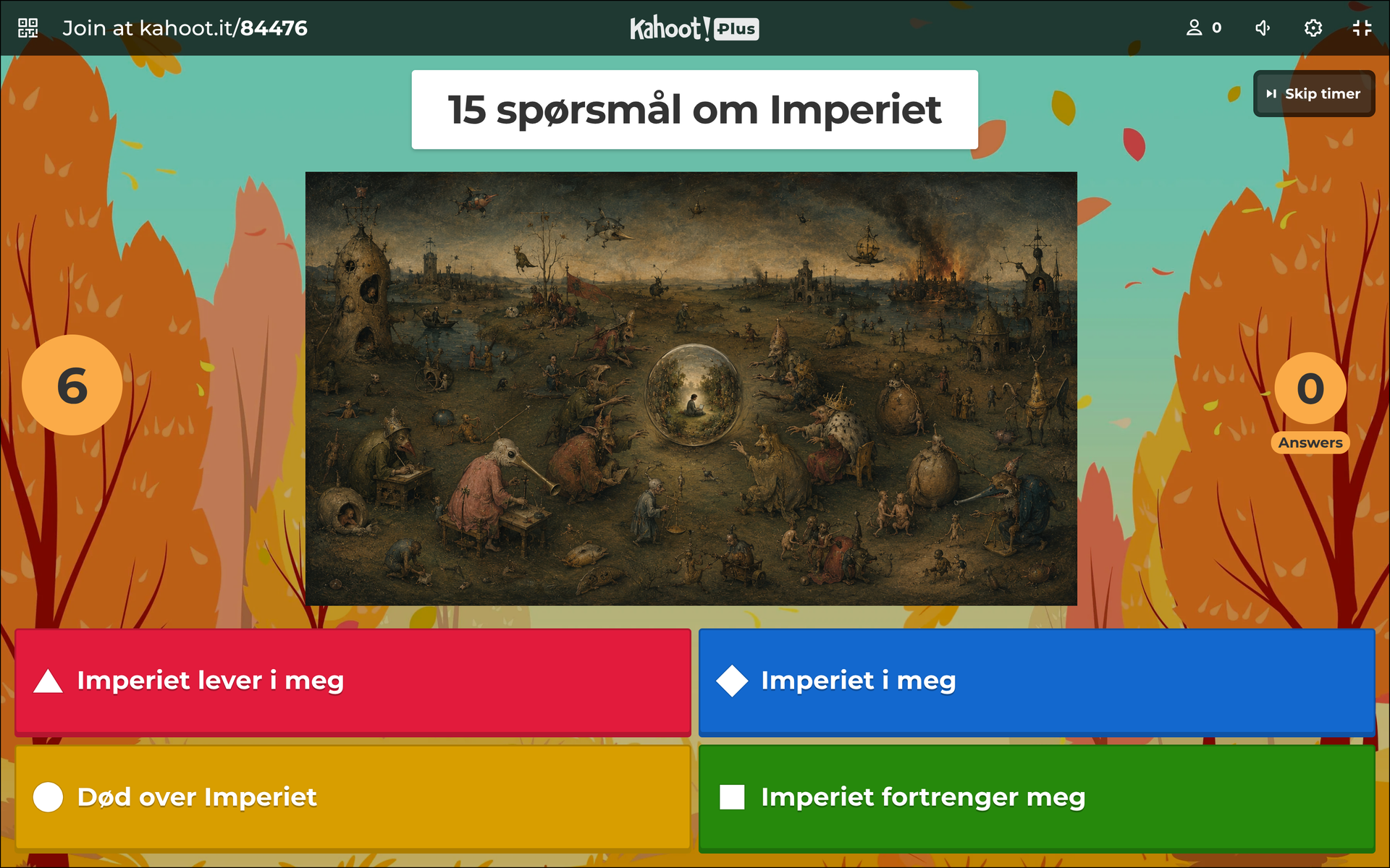 15 spørsmål om Imperiet, question 1, Tromsø Kunstforening, 2026